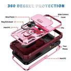 For iPhone 17 Pro Max Sliding Camshield TPU + PC Phone Case with Holder(Pink+Rose Red) - 2