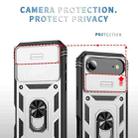 For iPhone 17 Air Sliding Camshield TPU + PC Phone Case with Holder(White+Black) - 3