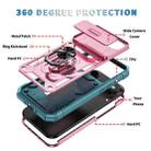 For iPhone 17 Air Sliding Camshield TPU + PC Phone Case with Holder(Pink+Green) - 2