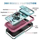 For iPhone 17 Air Sliding Camshield TPU + PC Phone Case with Holder(Green+Pink) - 2