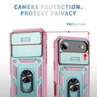 For iPhone 17 Air Sliding Camshield TPU + PC Phone Case with Holder(Green+Pink) - 3