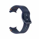 For Samsung Galaxy Watch 7 40 / 44mm Glossy Stitched Silicone Watch Band(Navy Blue) - 3