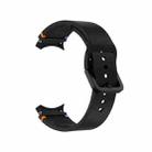 For Samsung Galaxy Watch 7 40 / 44mm Glossy Stitched Silicone Watch Band(Black) - 3