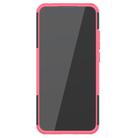 For Xiaomi Redmi 9A Tire Texture Shockproof TPU+PC Protective Case with Holder(Pink) - 3