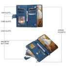 For Google Pixel 10 Pro XL Grid Texture Zipper Leather Phone Case with Lanyard(Blue) - 3