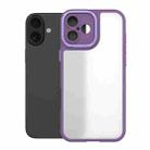 For iPhone 16 Plus Bodyguard Micro Matte PC Hybrid TPU Phone Case(Purple) - 1