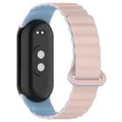 For Xiaomi Smart Band 9 / 8 Two Color Magnetic Silicone Watch Band(Pink Blue) - 2