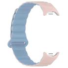 For Xiaomi Smart Band 9 / 8 Two Color Magnetic Silicone Watch Band(Pink Blue) - 3