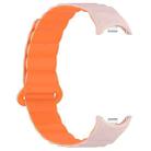 For Xiaomi Smart Band 9 / 8 Two Color Magnetic Silicone Watch Band(Pink Orange) - 3