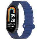 For Xiaomi Smart Band 9 / 8 Two Color Magnetic Silicone Watch Band(Navy Blue Dark Blue) - 1