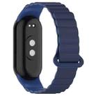 For Xiaomi Smart Band 9 / 8 Two Color Magnetic Silicone Watch Band(Navy Blue Dark Blue) - 2