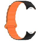 For Xiaomi Smart Band 9 / 8 Two Color Magnetic Silicone Watch Band(Black Orange) - 3