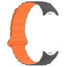 For Xiaomi Smart Band 9 / 8 Two Color Magnetic Silicone Watch Band(Grey Orange) - 3