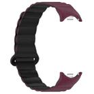 For Xiaomi Smart Band 9 / 8 Two Color Magnetic Silicone Watch Band(Wine Red Black) - 3