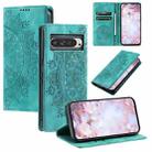 For Google Pixel 9 Pro XL Totem Embossed Magnetic Leather Phone Case(Green) - 1