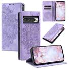 For Google Pixel 9 Pro XL Totem Embossed Magnetic Leather Phone Case(Purple) - 1