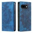 For Google Pixel 9a Totem Embossed Magnetic Leather Phone Case(Blue) - 1