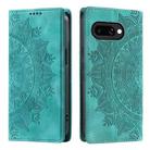 For Google Pixel 9a Totem Embossed Magnetic Leather Phone Case(Green) - 1