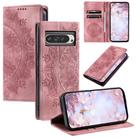 For Google Pixel 10 Pro XL Totem Embossed Magnetic Leather Phone Case(Rose Gold) - 1