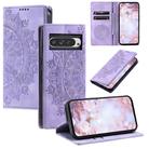 For Google Pixel 10 Pro XL Totem Embossed Magnetic Leather Phone Case(Purple) - 1