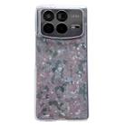 For Xiaomi Mix Fold 4 Pearlescent Shell Texture Phone Case(Pink Green) - 1