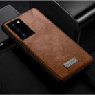 For Samsung Galaxy Note20 Ultra SULADA Shockproof TPU + Handmade Leather Protective Case(Brown) - 1