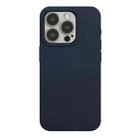 For iPhone 15 Pro Max Skin Feel Leather Texture MagSafe Magnetic Phone Case(Navy Blue) - 1