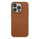 For iPhone 15 Pro Max Skin Feel Leather Texture MagSafe Magnetic Phone Case(Brown) - 1