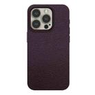 For iPhone 15 Pro Max Skin Feel Leather Texture MagSafe Magnetic Phone Case(Purple) - 1