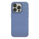 For iPhone 15 Pro Skin Feel Leather Texture MagSafe Magnetic Phone Case(Gray Blue) - 1