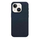 For iPhone 15 Skin Feel Leather Texture MagSafe Magnetic Phone Case(Navy Blue) - 1