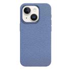 For iPhone 15 Skin Feel Leather Texture MagSafe Magnetic Phone Case(Gray Blue) - 1