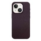 For iPhone 14 Skin Feel Leather Texture MagSafe Magnetic Phone Case(Purple) - 1