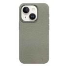 For iPhone 14 Skin Feel Leather Texture MagSafe Magnetic Phone Case(Grey) - 1