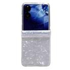 For Xiaomi Mix Flip 2 Three-piece Set Pearlescent Shell Texture Phone Case(White) - 1