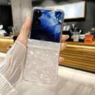 For Xiaomi Mix Flip 2 Three-piece Set Pearlescent Shell Texture Phone Case(White) - 2