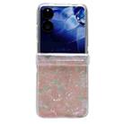 For Xiaomi Mix Flip 2 Three-piece Set Pearlescent Shell Texture Phone Case(Pink Green) - 1