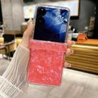 For Xiaomi Mix Flip 2 Three-piece Set Pearlescent Shell Texture Phone Case(Red) - 2