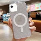 For iPhone SE 2022 / 2020 / 8 / 7 Acrylic Transparent Glitter MagSafe Phone Case(Silver) - 1