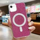 For iPhone SE 2022 / 2020 / 8 / 7 Acrylic Transparent Glitter MagSafe Phone Case(Rose Red) - 1