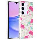 For Samsung Galaxy A15 Dual-side Laminating IMD PC Hybrid TPU Phone Case(Cop-rose) - 1