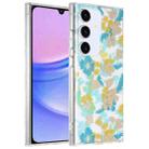 For Samsung Galaxy A15 Dual-side Laminating IMD PC Hybrid TPU Phone Case(Yellow Flowers) - 1