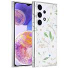 For Samsung Galaxy A23 Dual-side Laminating IMD PC Hybrid TPU Phone Case(White Daisy) - 1