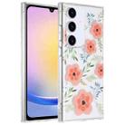 For Samsung Galaxy A25 5G Dual-side Laminating IMD PC Hybrid TPU Phone Case(Orange Flowers) - 1