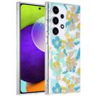 For Samsung Galaxy A52 4G / 5G Dual-side Laminating IMD PC Hybrid TPU Phone Case(Yellow Flowers) - 1