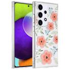 For Samsung Galaxy A52 4G / 5G Dual-side Laminating IMD PC Hybrid TPU Phone Case(Orange Flowers) - 1