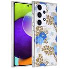 For Samsung Galaxy A52 4G / 5G Dual-side Laminating IMD PC Hybrid TPU Phone Case(Blue Peony) - 1