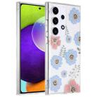 For Samsung Galaxy A52 4G / 5G Dual-side Laminating IMD PC Hybrid TPU Phone Case(Blue Flower) - 1