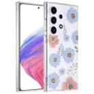For Samsung Galaxy A53 5G Dual-side Laminating IMD PC Hybrid TPU Phone Case(Blue Flower) - 1