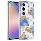 For Samsung Galaxy A54 5G Dual-side Laminating IMD PC Hybrid TPU Phone Case(Blue Peony) - 1
